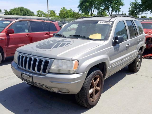 1J4GX58NX1C685139 - 2001 JEEP GRAND CHER GRAY photo 2