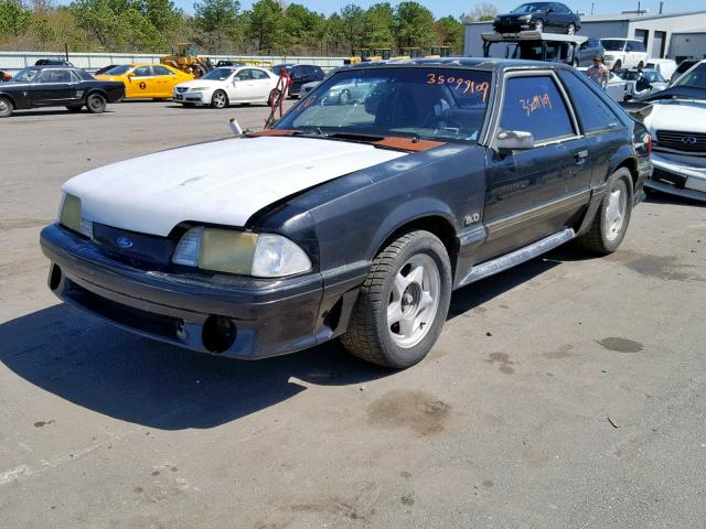 1FACP42E2MF164383 - 1991 FORD MUSTANG GT BLACK photo 2