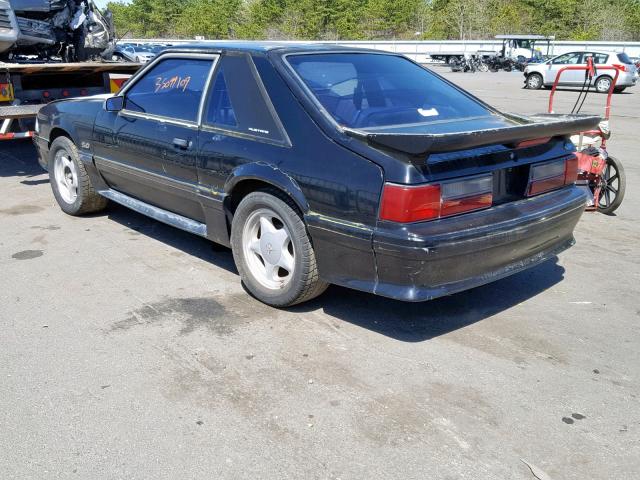 1FACP42E2MF164383 - 1991 FORD MUSTANG GT BLACK photo 3