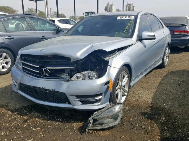 WDDGF4HB0EA965359 - 2014 MERCEDES-BENZ C 250 SILVER photo 2