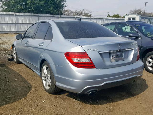 WDDGF4HB0EA965359 - 2014 MERCEDES-BENZ C 250 SILVER photo 3