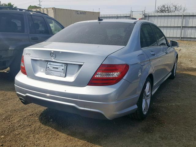 WDDGF4HB0EA965359 - 2014 MERCEDES-BENZ C 250 SILVER photo 4