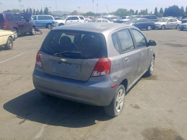 KL1TD66656B526533 - 2006 CHEVROLET AVEO BASE Gümüş foto 4