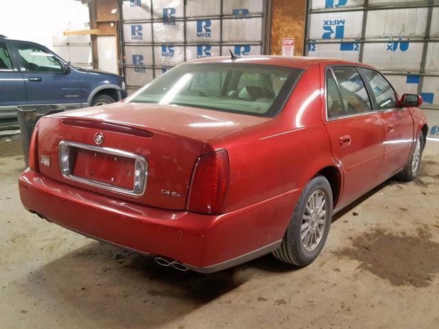 1G6KE57Y65U185404 - 2005 CADILLAC DEVILLE DH RED photo 4