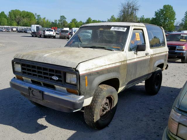 1FMCU14T8HUA83012 - 1987 FORD BRONCO II CREAM photo 2