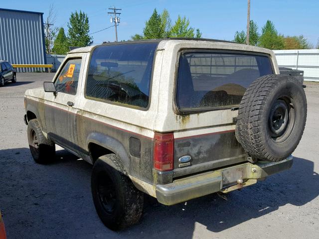 1FMCU14T8HUA83012 - 1987 FORD BRONCO II CREAM photo 3