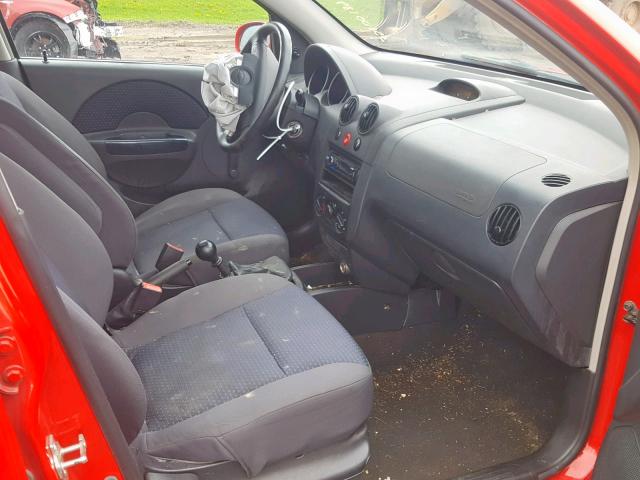 KL1TD66678B259916 - 2008 CHEVROLET AVEO BASE Qırmızı foto 5