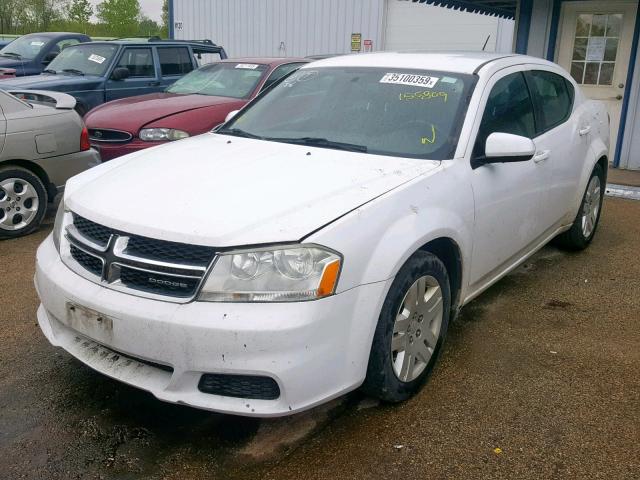 1B3BD1FB6BN560835 - 2011 DODGE AVENGER MA WHITE photo 2