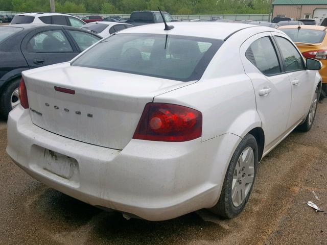 1B3BD1FB6BN560835 - 2011 DODGE AVENGER MA WHITE photo 4