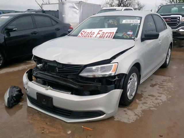 3VW2K7AJ2BM112704 - 2011 VOLKSWAGEN JETTA BASE 银色 照片 2