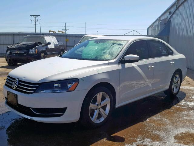 1VWBS7A36EC062011 - 2014 VOLKSWAGEN PASSAT SE WHITE photo 2