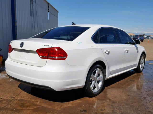 1VWBS7A36EC062011 - 2014 VOLKSWAGEN PASSAT SE WHITE photo 4