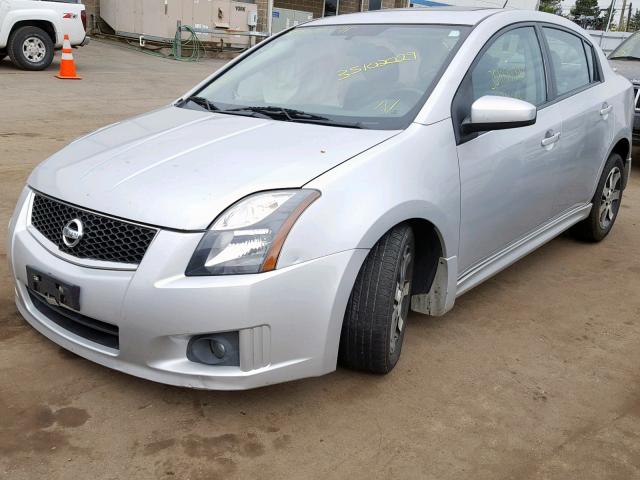 3N1AB6APXCL708358 - 2012 NISSAN SENTRA 2.0 SILVER photo 2