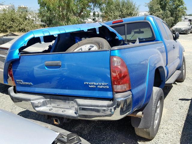 5TETU62N75Z101749 - 2005 TOYOTA TACOMA PRE BLUE photo 4