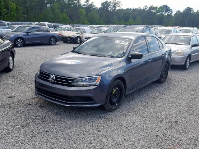 3VW2K7AJ3FM423855 - 2015 VOLKSWAGEN JETTA BASE GRAY photo 2