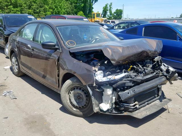 3VW2K7AJ2EM392015 - 2014 VOLKSWAGEN JETTA BASE BROWN photo 1