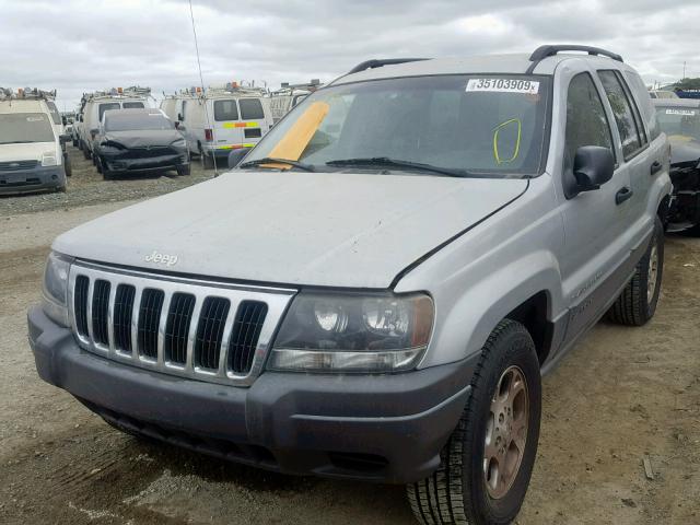 1J4GX48S52C316187 - 2002 JEEP GRAND CHER SILVER photo 2