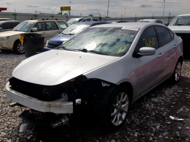 1C3CDFBA6DD157710 - 2013 DODGE DART SXT WHITE photo 2