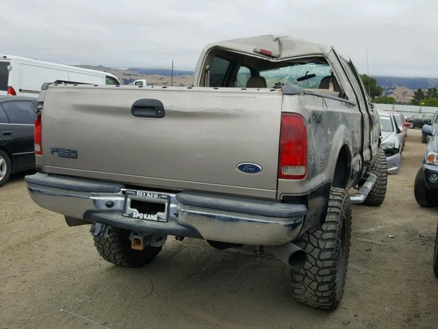 1FTSW31F22EB54260 - 2002 FORD F350 SRW S BEIGE photo 4