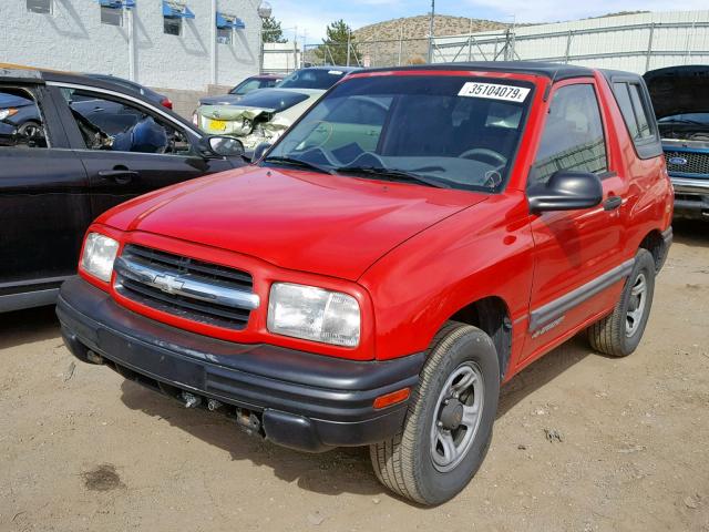 2CNBE1867X6915661 - 1999 CHEVROLET TRACKER RED photo 2