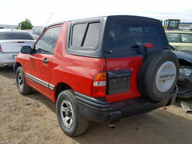 2CNBE1867X6915661 - 1999 CHEVROLET TRACKER RED photo 3