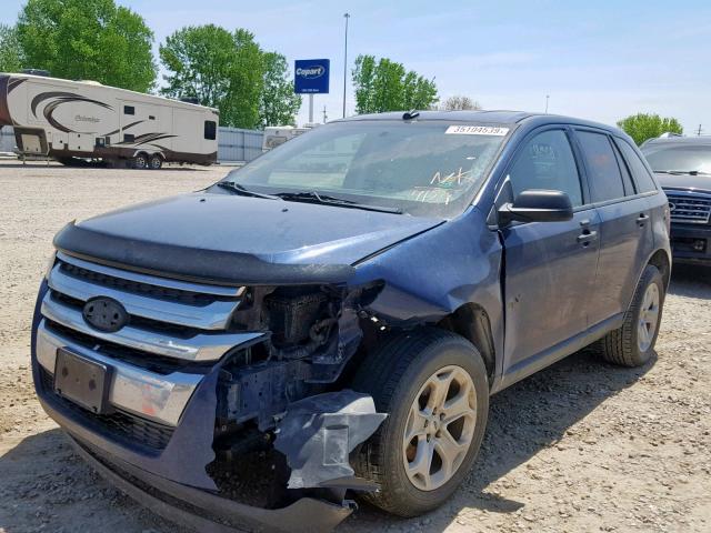 2FMDK4GC2CBA94139 - 2012 FORD EDGE SE BLUE photo 2