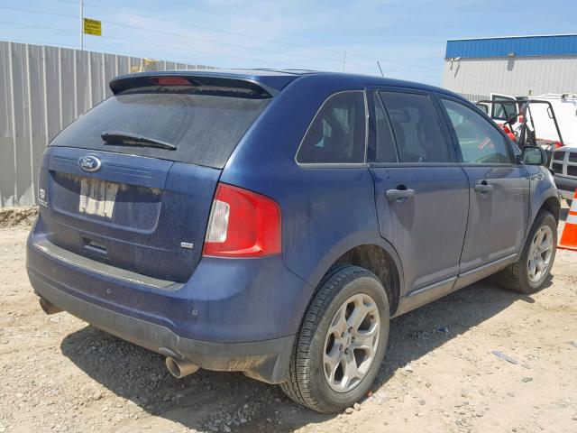 2FMDK4GC2CBA94139 - 2012 FORD EDGE SE BLUE photo 4