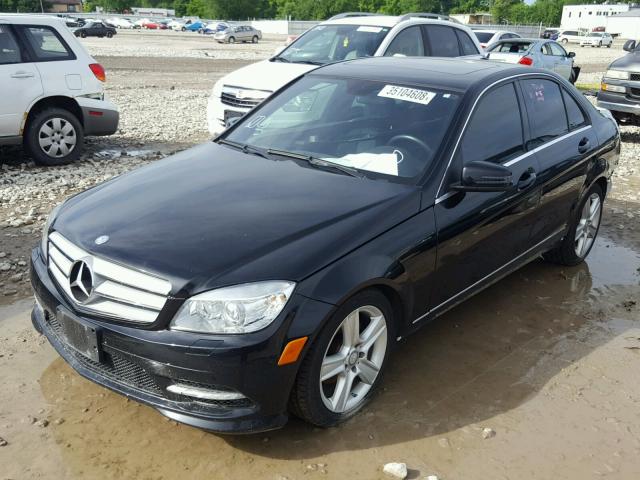 WDDGF8BB7BA505630 - 2011 MERCEDES-BENZ C 300 4MAT BLACK photo 2