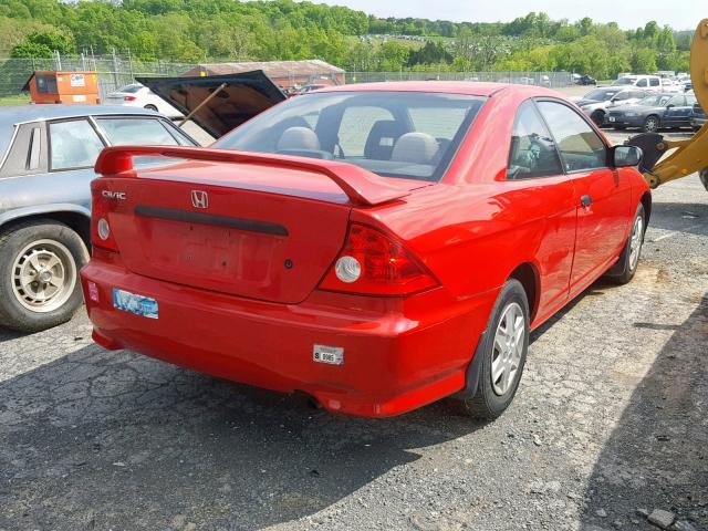 1HGEM22304L057396 - 2004 HONDA CIVIC DX V RED photo 4