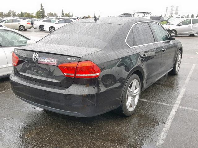 1VWBS7A3XEC111047 - 2014 VOLKSWAGEN PASSAT SE BLACK photo 4