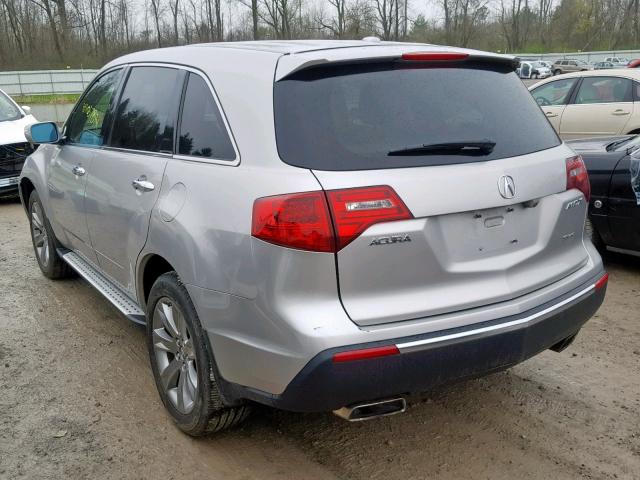 2HNYD2H64CH517954 - 2012 ACURA MDX ADVANC SILVER photo 3