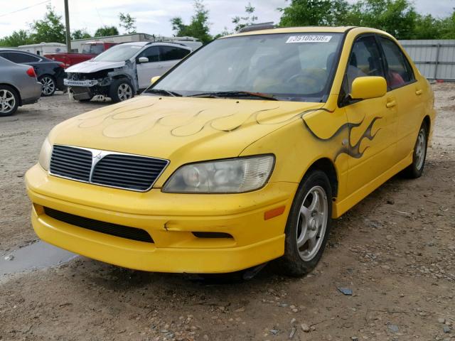 JA3AJ86E83U003713 - 2003 MITSUBISHI LANCER OZ YELLOW photo 2