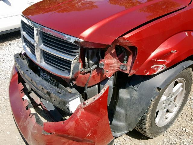 1D8HB48NX8F132049 - 2008 DODGE DURANGO SL RED photo 9