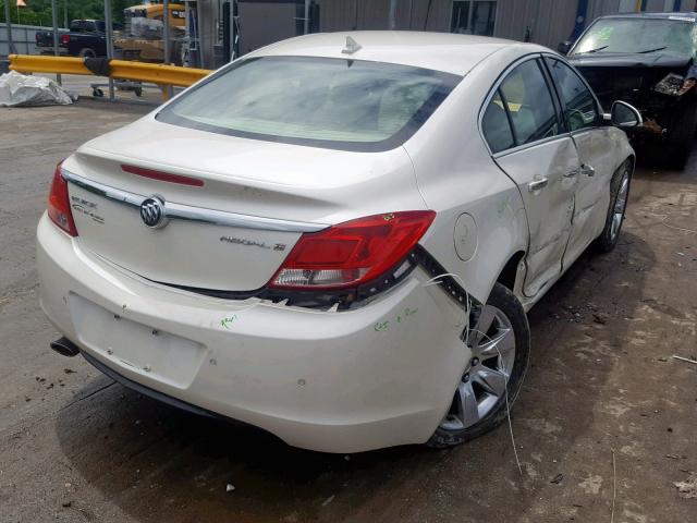 2G4GS5EV2C9197592 - 2012 BUICK REGAL PREM WHITE photo 4