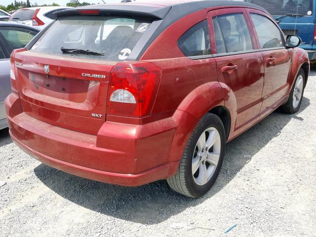 1B3CB4HA4AD612760 - 2010 DODGE CALIBER SX RED photo 4