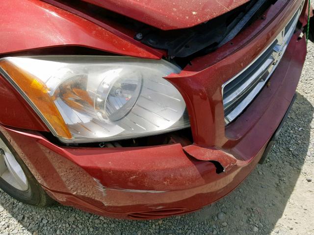 1B3CB4HA4AD612760 - 2010 DODGE CALIBER SX RED photo 9