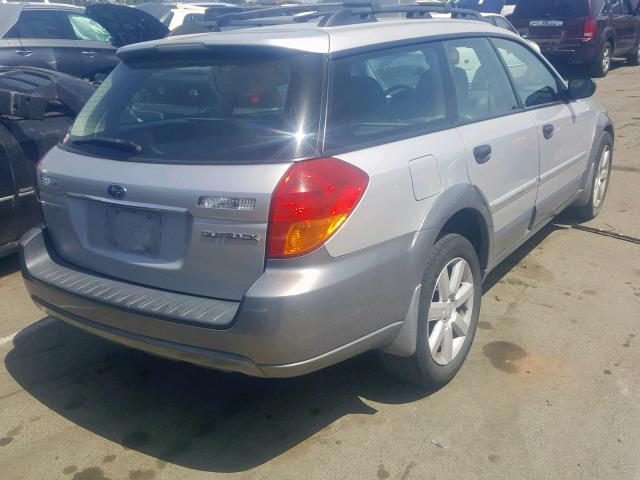 4S4BP61C567358920 - 2006 SUBARU LEGACY OUT SILVER photo 4