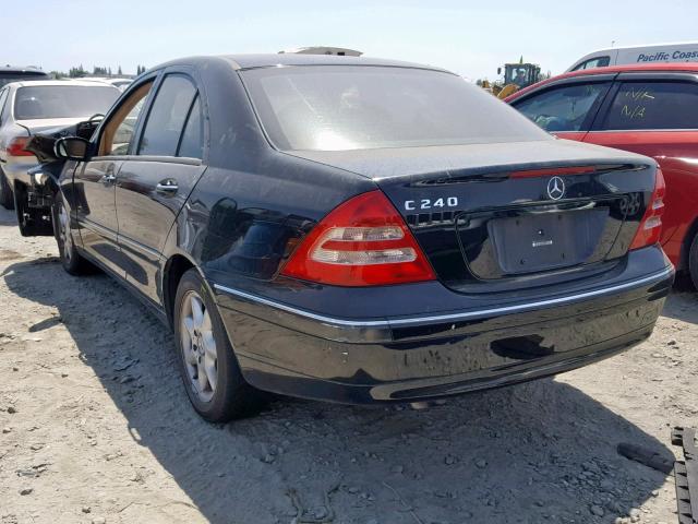 WDBRF61J94A612065 - 2004 MERCEDES-BENZ C 240 BLACK photo 3