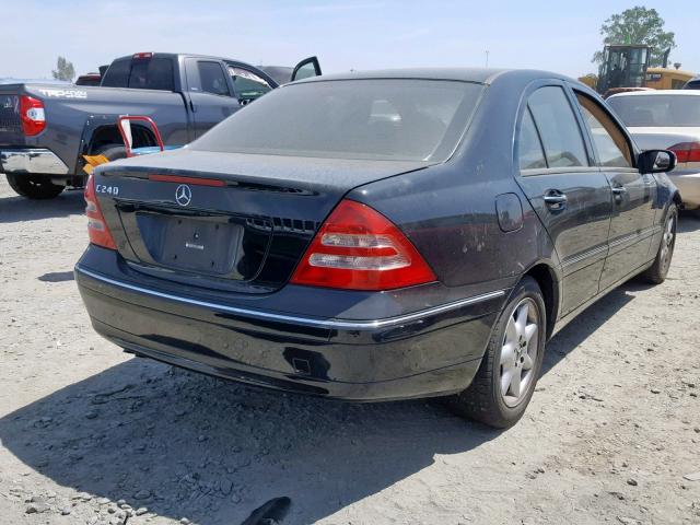 WDBRF61J94A612065 - 2004 MERCEDES-BENZ C 240 BLACK photo 4