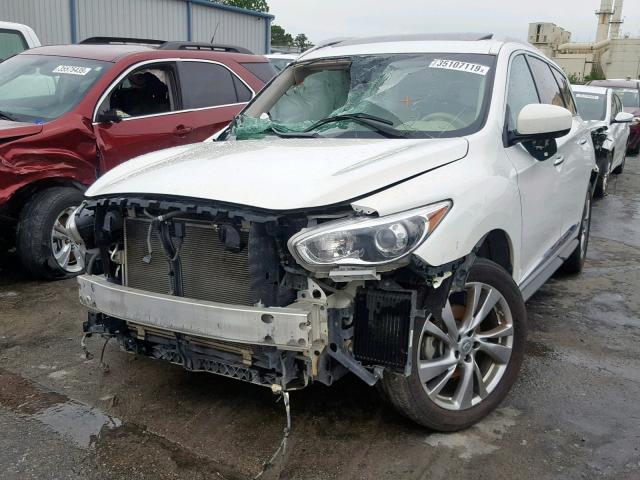 5N1AL0MM7DC348693 - 2013 INFINITI JX35 WHITE photo 2