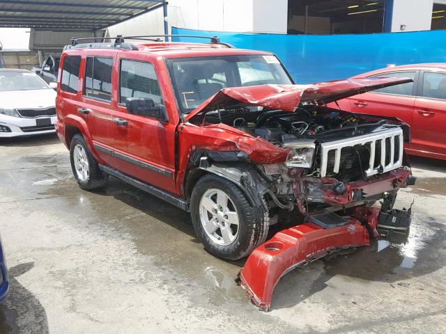 1J8HH48N56C134716 - 2006 JEEP COMMANDER RED photo 1