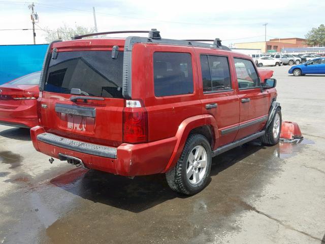 1J8HH48N56C134716 - 2006 JEEP COMMANDER RED photo 4