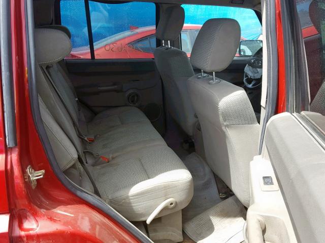1J8HH48N56C134716 - 2006 JEEP COMMANDER RED photo 6