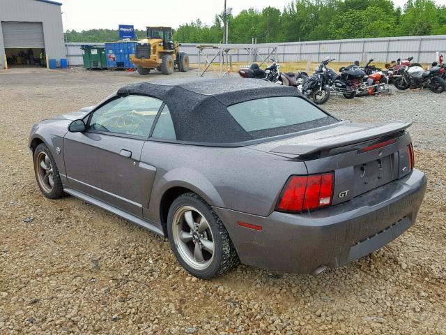 1FAFP45X84F122388 - 2004 FORD MUSTANG GT GRAY photo 3