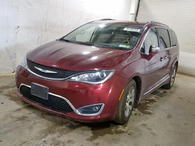 2C4RC1GG9JR320481 - 2018 CHRYSLER PACIFICA L MAROON photo 2