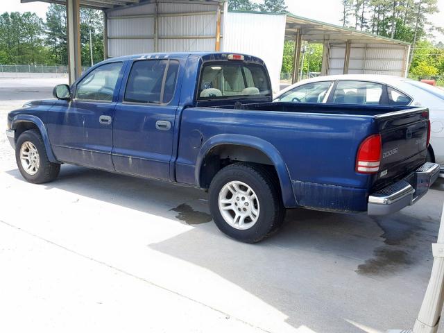 1D7HL48NX4S782423 - 2004 DODGE DAKOTA QUA BLUE photo 3