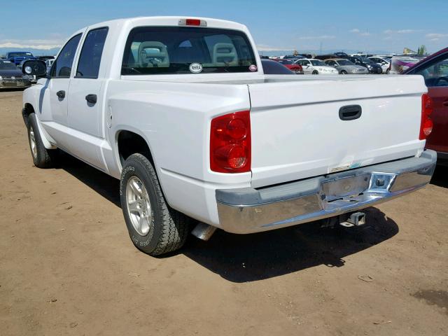 1D7HW48N75S247980 - 2005 DODGE DAKOTA QUA WHITE photo 3