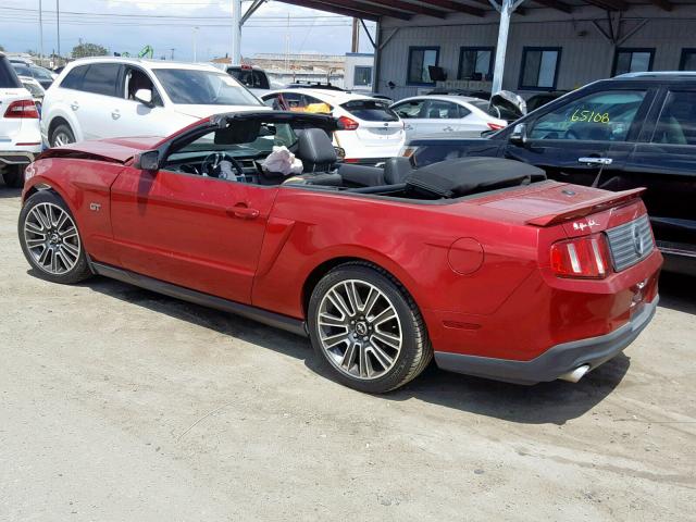 1ZVBP8FH2A5169194 - 2010 FORD MUSTANG GT RED photo 9