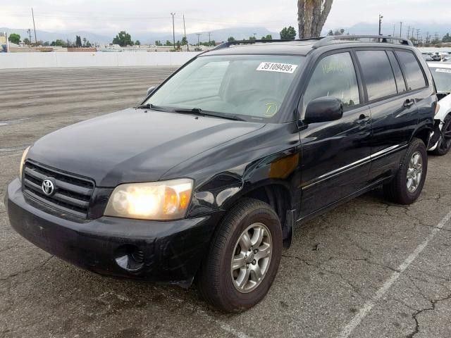 JTEEP21A840049369 - 2004 TOYOTA HIGHLANDER BLACK photo 2