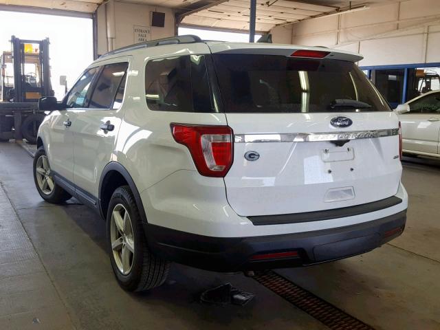 1FM5K8B83JGA89097 - 2018 FORD EXPLORER WHITE photo 3